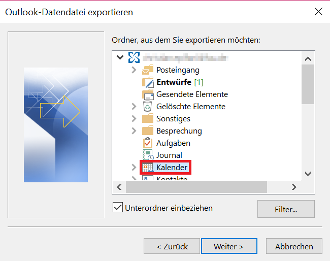 Kalender Von Outlook Zu Outlook Ubertragen Rrze Anleitungen