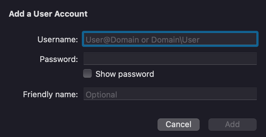 Add a User Account